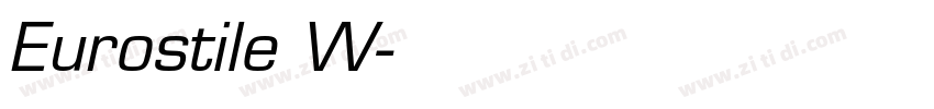 Eurostile W字体转换